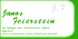 janos feierstein business card